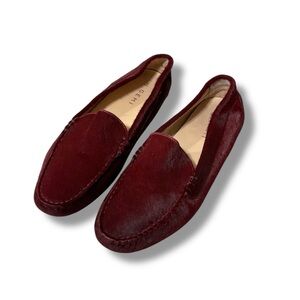 M. Gemi Deep Red Leather Loafers
